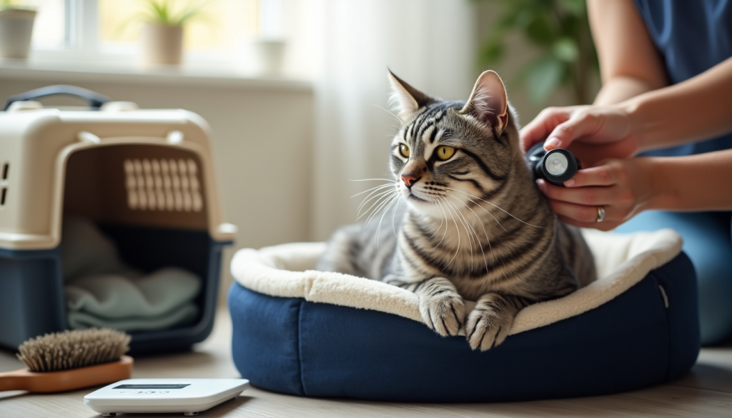 Tips to prepare for a senior cat vet check, ensuring a calm experience and productive appointment for your feline